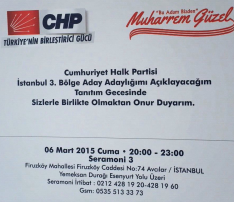 Muharrem GÜZEL Aday Adaylık Müracaat Tebriği