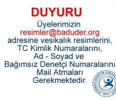 Üye İşlemleri