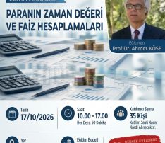 PARANIN ZAMAN DEĞERİ VE FAİZ HESAPLAMALARI