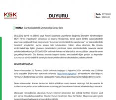 Sürdürülebilirlik Denetçiliği Sınav İlanı