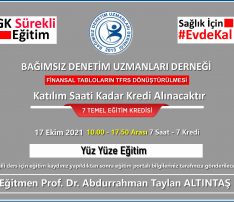 FİNANSAL TABLOLARIN TFRS DÖNÜŞTÜRÜLMESİ