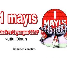 1 Mayıs İşçi Bayramı Mesajı