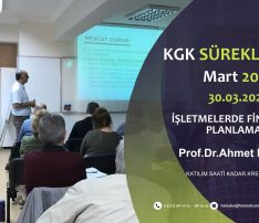 İŞLETMELERDE FİNANSAL PLANLAMA