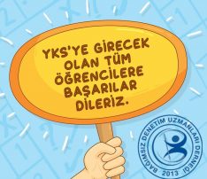 Öğrencilerimize YKS Sınavında Başarılar Dileriz.