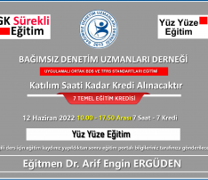 UYGULAMALI ORTAK BDS VE TRFS STANDARTLARI EĞİTİMİ