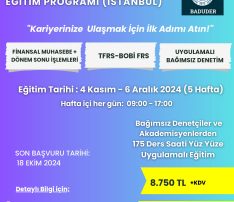 Bağımsız Denetçi Yardımcısı Eğitim Programı