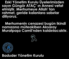 Başsağlığı ve Vefat