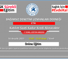 KGK Sürekli Eğitim Online Eğitim Etik Dersimiz