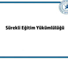 Sürekli Eğitim Yükümlülüğü