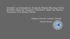 Sultanahmet Meydanı’nda Patlama