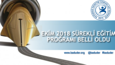 Sürekli Eğitim Ekim 2018 Takvimi Belli Oldu
