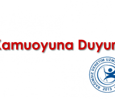 Kamuoyuna Duyuru