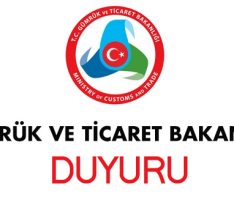 Gümrük ve Ticaret Bakanlığından