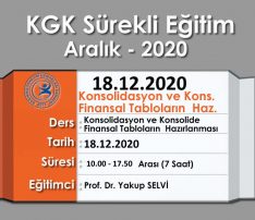 Konsolidasyon  ve Konsolide Finansal Tabloların Hazırlanması