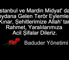 Başsağlığı ve Terörü Kınama Mesajı