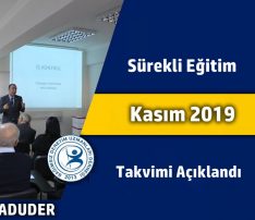 Kasım 2019 Sürekli Eğitim Takvimi Açıklandı