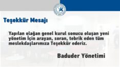 Teşekkür Mesajı