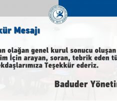 Teşekkür Mesajı