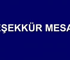 Teşekkür Mesajı