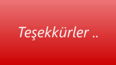Teşekkür Mesajı