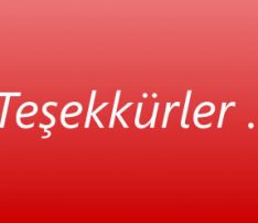Teşekkür Mesajı